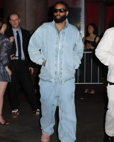 Odell Beckham Jr. Met Gala After Party 2024 Denim Suit