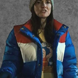 Stranger Things Season 4 Joyce Byers Blue Red and White Jacket