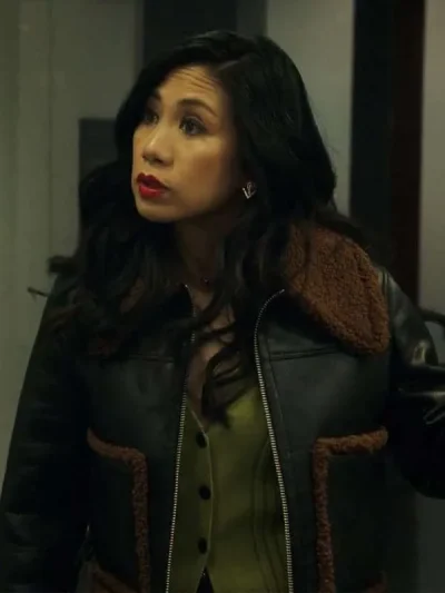 Melody ‘Mel’ Bayani The Equalizer S03 Shearling Leather Jacket