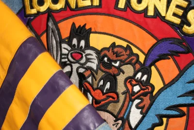 Looney Tunes Leather Denim Jeff Hamilton Jacket