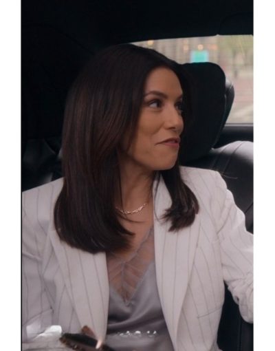 Land Of Women 2024 Eva Longoria Pinstripe Blazer