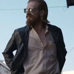 Austin Amelio Hit Man 2024 Black Leather Jacket
