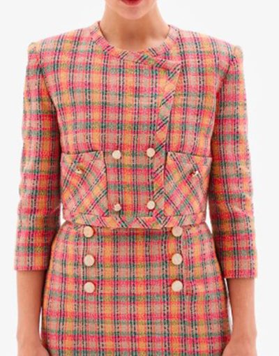Thank You, Next 2024 Zeynep Tugce Bayat Plaid Jacket
