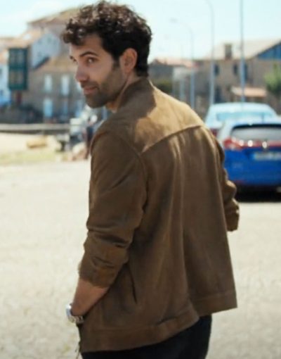 Gangs Of Galicia 2024 Tamar Novas Brown Suede Jacket