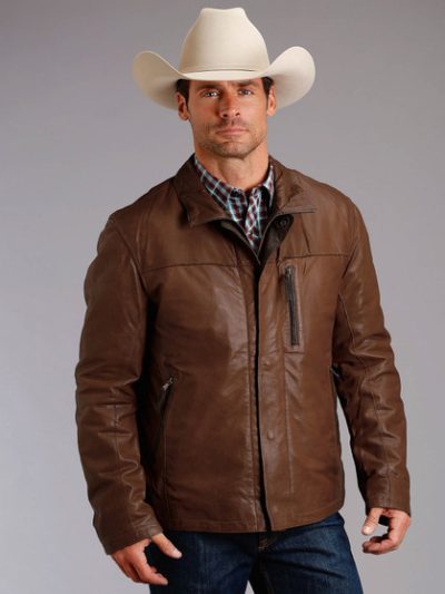 Mens Stylish Cowboy Leather Jacket