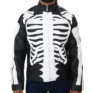 Rob Zombie Skeleton Bones Skull Leather Jacket