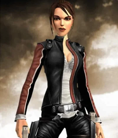 Lara Croft Tomb Raider Legend Game Leather Jacket