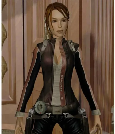 Lara Croft Tomb Raider Legend Game Leather Jacket