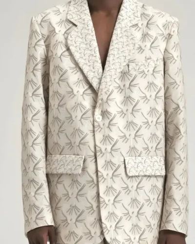 Emily In Paris Season 04 Samuel Arnold Printed Tulle Blazer