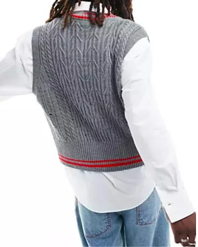 The Jetty 2024 Laura Marcus Grey Sweater Vest