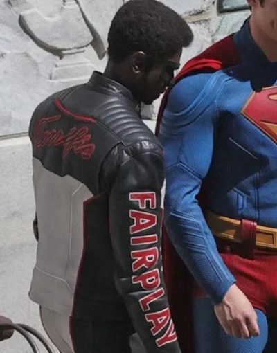 Superman 2025 Edi Gathegi Leather Jacket