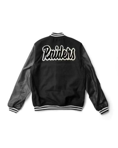 NFL Las Vegas Raiders Black Varsity Jacket.