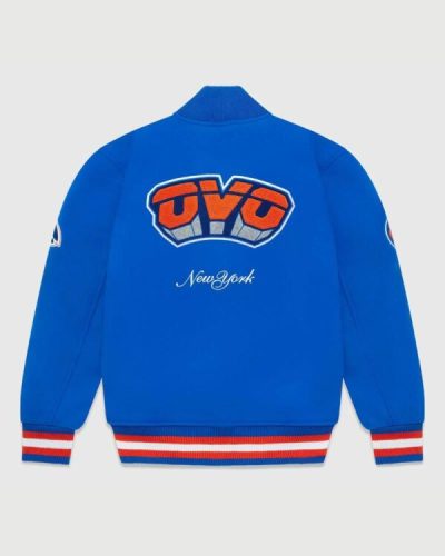 OVO NBA New York Knicks Varsity Jacket.