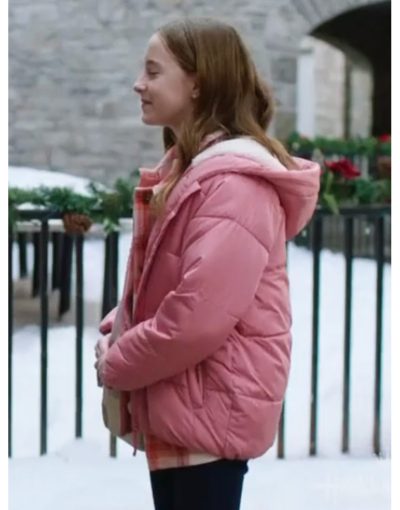 Falling Like Snowflakes 2024 Ava Weiss Pink Puffer Jacket