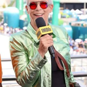 Jamie Lee Curtis Borderlands Green Leather Jacket