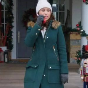 Lacey Chabert Haul Out The Holly Lit Up Green Jacket