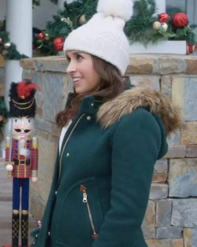 Lacey Chabert Haul Out The Holly Lit Up Green Jacket