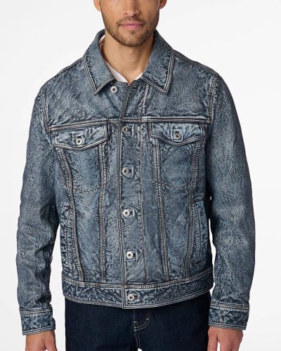 Chase Leather Jean Jacket