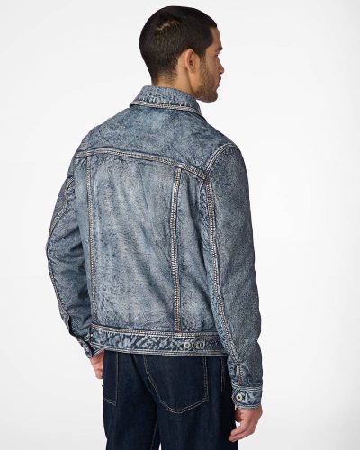 Chase Leather Jean Jacket