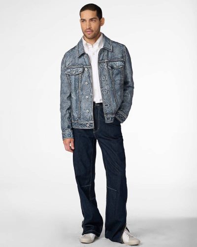 Chase Leather Jean Jacket