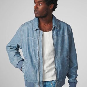 Nash Denim Leather Bomber