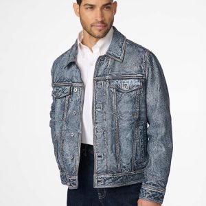 Chase Leather Jean Jacket