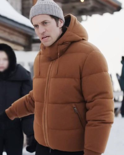 Emily In Paris S04 Gabriel Brown Puffer Jacket