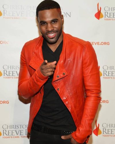 Jason Derulo Wearing Julius Red Biker Leather Jacket