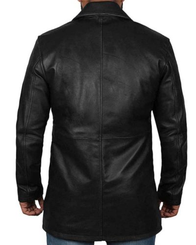 Men's Premium Black Leather Coat