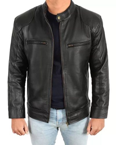 Motorcycle Sheepskin Leather Jacket