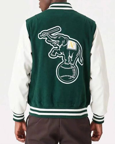 Oakland Athletics Green And White Varsity Jacket