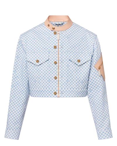 Double Fastening Damier Denim Jacket