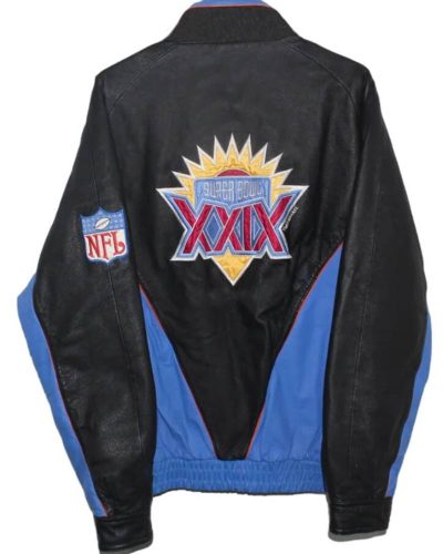 Vtg Pro Player Super Bowl Xxix Leather Jacket