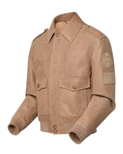 Epi Embossed Leather Flight Jacket