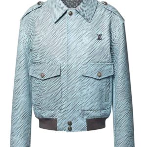 Epi Embossed Leather Flight Jacket