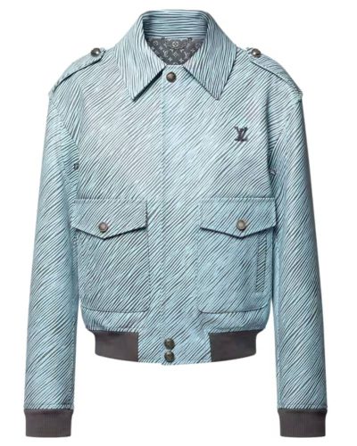 Epi Embossed Leather Flight Jacket
