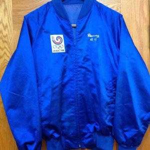 Blue Seoul Korea 1988 Nbc Olympiad Satin Jacket
