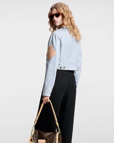 Double Fastening Damier Denim Jacket