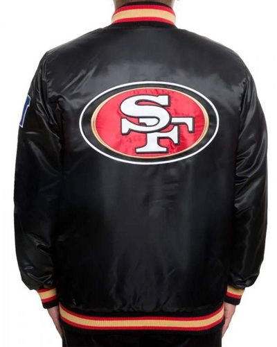 San Francisco 49ers Holiday Season Satin Varsity Jacket