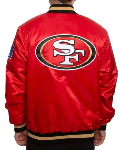San Francisco 49ers Holiday Season Satin Varsity Jacket