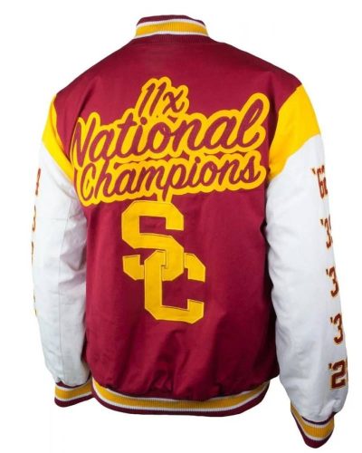 Usc Trojans Cardinal 11x National Champions Varsity Jacket