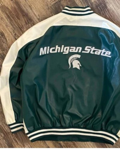 Vintage Michigan State Spartans Leather Varsity Jacket