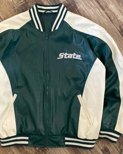 Vintage Michigan State Spartans Leather Varsity Jacket