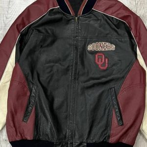 Vintage Oklahoma Sooners Sports Leather Jacket