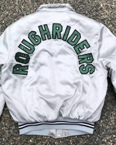Vintage Saskatchewan Roughriders Silver Satin Jacket