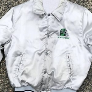 Vintage Saskatchewan Roughriders Silver Satin Jacket