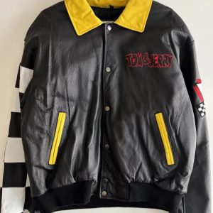 Vintage Tom And Jerry Cartoon Leather Jacket