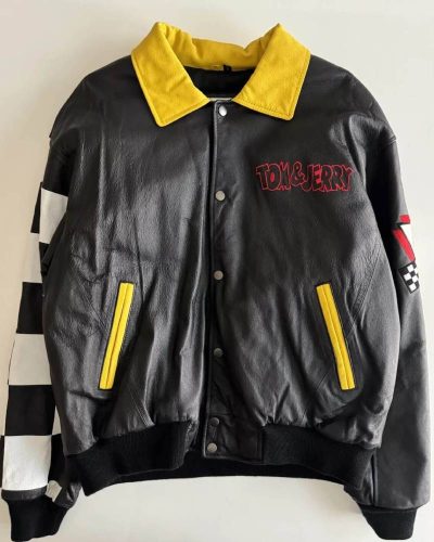 Vintage Tom And Jerry Cartoon Leather Jacket
