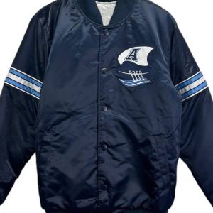 Vintage Toronto Argonauts Cfl Tricolor Satin Jacket