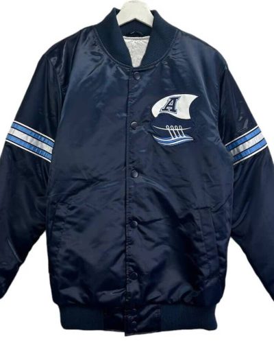 Vintage Toronto Argonauts Cfl Tricolor Satin Jacket